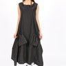 Long black sleeveless dress